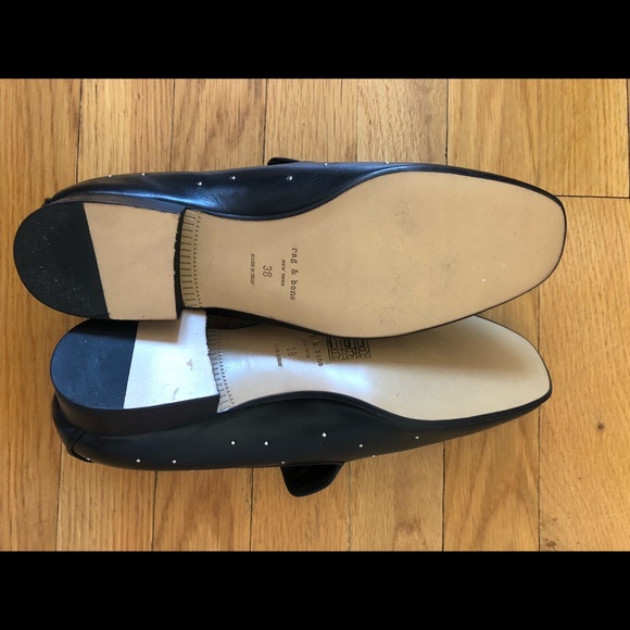 Rag and Bone | size 38 | black studded loafers - Picture 3 of 3